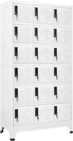 vidaXL Φοριαμός Λευκός 90 x 40 x 180 εκ. Ατσάλινος