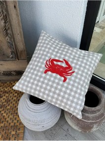 Stewehome Μαξιλαροθήκη με κέντημα καβούρι 45x45 cm