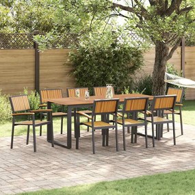 vidaXL Καρέκλα Κήπου 8 pcs Καφέ 56 x 57 x 87εκ. Μασίφ ξύλο ακακίας