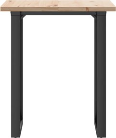 vidaXL Τραπέζι Τραπεζαρίας Πλαίσιο Ο Μασίφ Πεύκο/Ατσάλι