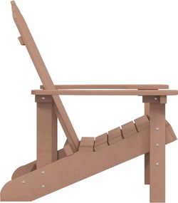 vidaXL Καρέκλα Κήπου Adirondack Καφέ από HDPE