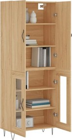 vidaXL Ντουλάπι Sonoma δρυς 69,5 x 34 x 180 εκ. από Επεξεργασμένο Ξύλο