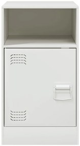 vidaXL Κομοδίνα 2 τεμ. Λευκό 34,5x39x62 εκ. από Χάλυβα