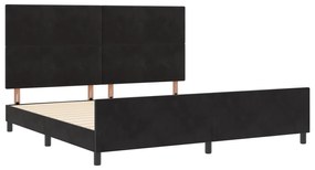 vidaXL Κρεβάτι Μαύρο 200x200 εκ Βελούδο