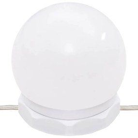 vidaXL Έπιπλο Καθρέπτη με LED Γκρι Σκυροδέματος 90x31,5x62 εκ.