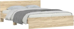 vidaXL Πλαίσιο Κρεβατιού με Κεφαλάρι Sonoma Δρυς 140x200 εκ.