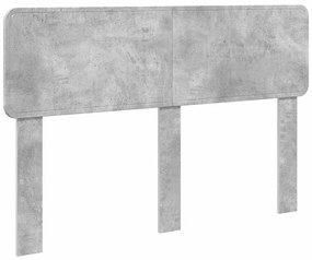 vidaXL Κεφαλάρι με κεφαλάρι Σκυρόδεμα Γκρι 160 cm Επεξεργασμένο ξύλο