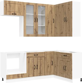vidaXL Μονάδα κουζίνας KALMAR 8 pcs Artisan Δρυς Επεξεργασμένο Ξύλο