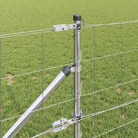 vidaXL Συρματόπλεγμα με ακίδες 25 x 0,8 m Ασημί Δίχτυ