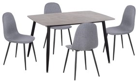 ΣΕΤ ΤΡΑΠΕΖΑΡΙΑΣ 5ΤΜΧ RAVEN HM21068.03 ΚΕΡΑΜΙΚΟ TOP ΓΚΡΙ ΜΑΡΜΑΡΟ--ΓΚΡΙ ΥΦΑΣΜΑ