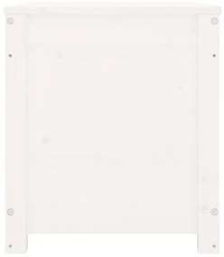Κουτί Αποθήκευσης Λευκό 80x40x45,5 εκ από Μασίφ Ξύλο Πεύκου - Λευκό