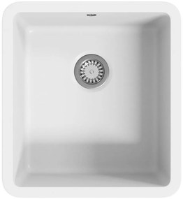 vidaXL Νεροχύτης με Μονή Γούρνα Λευκός Γρανιτένιος