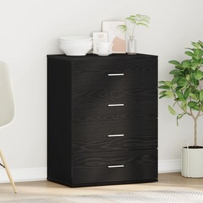 vidaXL Πλαϊνό γραφείο Μαύρη δρυς 60 x 39 x 80 εκ Επεξεργασμένο ξύλο