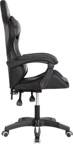 ΠΟΛΥΘΡΟΝΑ GAMING DARREN HM1203.04 ΜΑΥΡΟ-ΛΕΥΚΟ PVC 58.5x100x120Υεκ.