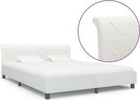 vidaXL Πλαίσιο Κρεβατιού Λευκό 160 x 200 εκ. από Συνθετικό Δέρμα