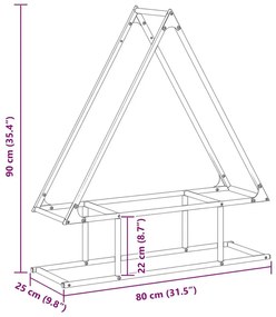 Ράφι για καυσόξυλα Ανθρακί 80x25x90 εκ. Ατσάλι ψυχρής έλασης - Ανθρακί