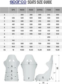 Κάθισμα Racing Sparco R100 Αυτοκίνητο Μαύρο/Γκρι