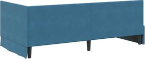 vidaXL Κρεβάτι Γωνίας Μπλε 100 x 200 cm Βελούδο
