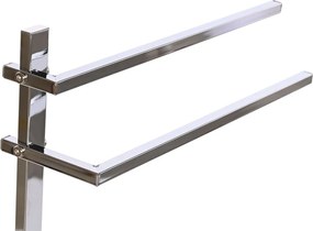 Πετσετοθήκη Δαπέδου DKD Home Decor Ασημί MDF Χάλυβας (45 x 21 x 80 cm)