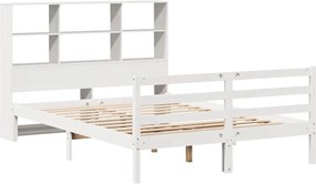 vidaXL Κρεβάτι Βιβλιοθήκη Χωρίς Στρώμα 120x200 εκ Μασίφ Ξύλο Πεύκο