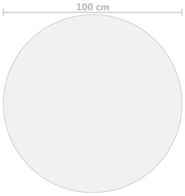 vidaXL Προστατευτικό Τραπεζιού Διαφανές Ø 100 εκ. / 1,6 χιλ. από PVC