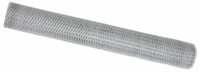 vidaXL Εξαγωνικός φράχτης Ασημί 1.2 x 10 m Γαλβανισμένος χάλυβας