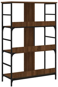 vidaXL Βιβλιοθήκη Καφέ Δρυς 78,5x33x117,5 εκ. Επεξεργασμένο Ξύλο