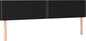 vidaXL Κρεβάτι Boxspring με Στρώμα &amp; LED Μαύρο 160x200 εκ. Υφασμάτινο