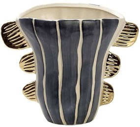 Βάζο Κεραμικό NIX115 23,8x13x20,2cm Blue-Gold Espiel Ceramic