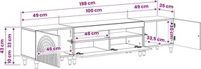 vidaXL 3 Τεμάχια LED Τηλεοπτική Ντουλάπα Artisan Δρυς