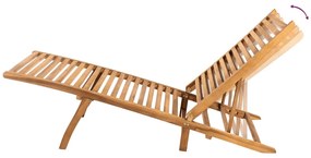 vidaXL Ξαπλώστρα από Μασίφ Ξύλο Teak