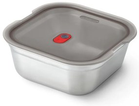 Κουτί φαγητού Black+Blum FBSS-SQ-L017, 1,4 l, τετράγωνο, ασφαλές για φούρνο, χωρίς BPA, ανοξείδωτο ατσάλι, γκρι