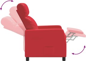 vidaXL Κάθισμα μασάζ Κόκκινο Τεχνητό Δέρμα