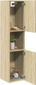vidaXL Στήλη Μπάνιου Sonoma Δρυς 30 x 30 x 130 εκ. από Επεξ. Ξύλο