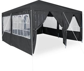 vidaXL Σκηνή Πάρτυ Ανθρακί 400 x 400 x 266 εκ Πολυαιθυλένιο