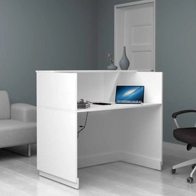 Γραφείο υποδοχής - reception Gemini Megapap χρώμα λευκό 120x70x110εκ.