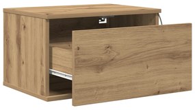 vidaXL κουζίνας κομοδίνο  με LED τοίχου Artisan Oak 50x36x30 εκ.