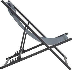 Σεζλόνγκ επαγγελματική Corte pakoworld αλουμίνιο-textilene ανθρακί