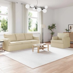 vidaXL Σετ Καναπέ 2 pcs Κρεμ 201 x 80 x 85 εκ ύφασμα