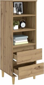 vidaXL Highboard Artisan Δρυς 40 x 36 x 110 εκ. Επεξεργασμένο Ξύλο
