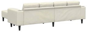 vidaXL Καναπές σαλονιού 3 pcs Κρεμ