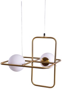 Φωτιστικό Οροφής  SE 133-2PS ATHEN PENDANT LAMP BRUSHED BRASS Γ4 - 77-3592 - 51W - 100W - 77-3592