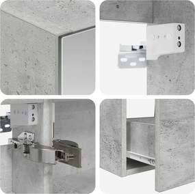 vidaXL Σετ Επίπλων Μπάνιου 4 pcs Γκρι Σκυροδέματος