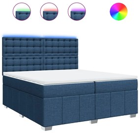 ΚΡΕΒΑΤΙ BOXSPRING ΜΕ ΣΤΡΩΜΑ ΜΠΛΕ 200X200 ΕΚ. ΥΦΑΣΜΑΤΙΝΟ 3294095