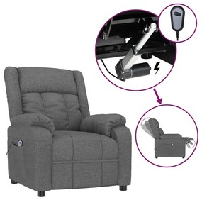 vidaXL Πολυθρόνα Ανακλινόμενη Ηλεκτρική Σκούρο Γκρι Υφασμάτινη