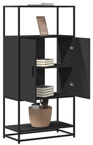 Ντουλάπι Μαύρο από 68x35x139 cm Επεξεργασμένο Ξύλο και μέταλλο - Μαύρο