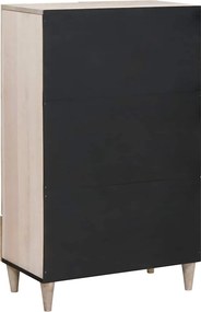 vidaXL Highboard Λευκό 60 x 33 x 100 εκ. Μασίφ ξύλο μάνγκο