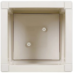 vidaXL Γλάστρα Κήπου Λευκό 36 x 36 x 35 εκ. Πολυπροπυλένιο