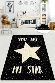 Χαλί My Star DJT 876CHL1546 Black-Beige Conceptum Hypnose 80X140cm