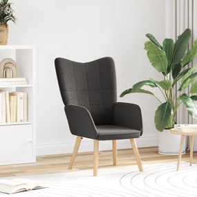 vidaXL Χαλαρωτική Πολυθρόνα Σκούρο Γκρι Κατσάβρασσο Υφαντό Ύφασμα
